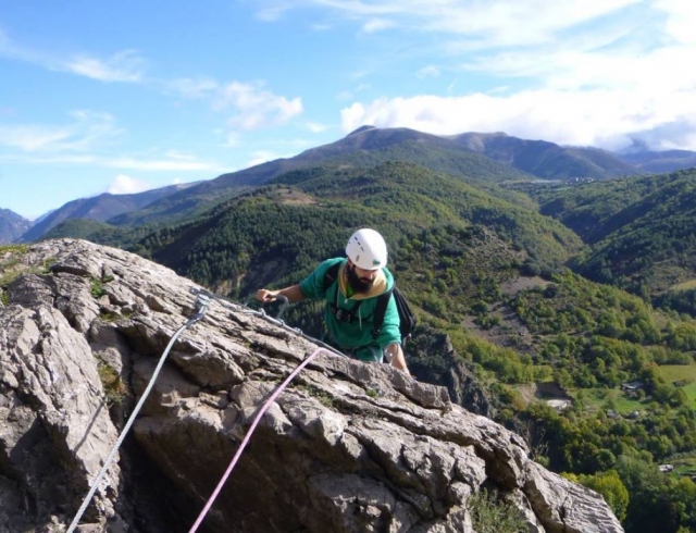  Erreichen des Gipfels des Klettersteigs 